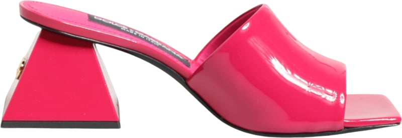 Dolce & Gabbana Pink Open Toe Block Heel Mules Sandals Shoes