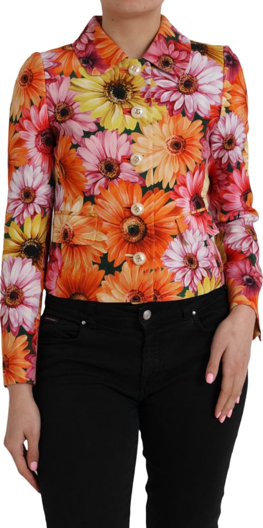 Dolce & Gabbana Multicolor Daisy Print Floral Fantasy Jacket