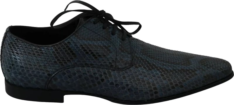 Dolce & Gabbana Blue Python Leather Snakeskin Shoes