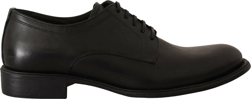 Dolce & Gabbana Black Lace Up Leather Men Formal Derby Shoes