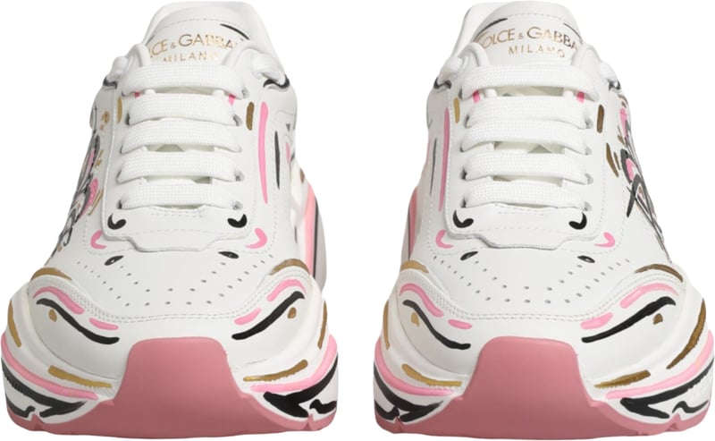 Dolce & Gabbana Multicolor Hand Painted DAYMASTER Sneaker Shoes
