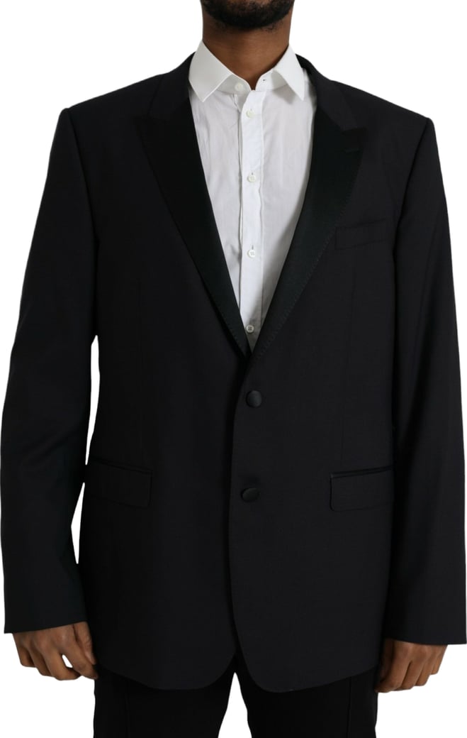 Dolce & Gabbana Blue MARTINI Single Breasted Coat Blazer