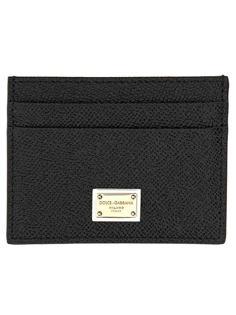 Textured Leather Four Compartments Card Holder