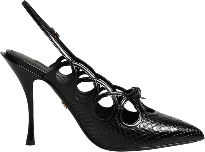 Dolce & Gabbana Leather High Heels Slingback Shoes