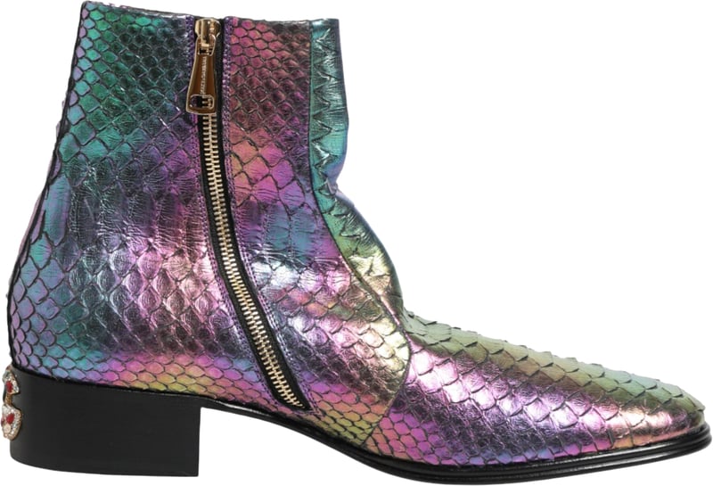 Dolce & Gabbana Multicolor Chelsea Short Ankle Boots Shoes