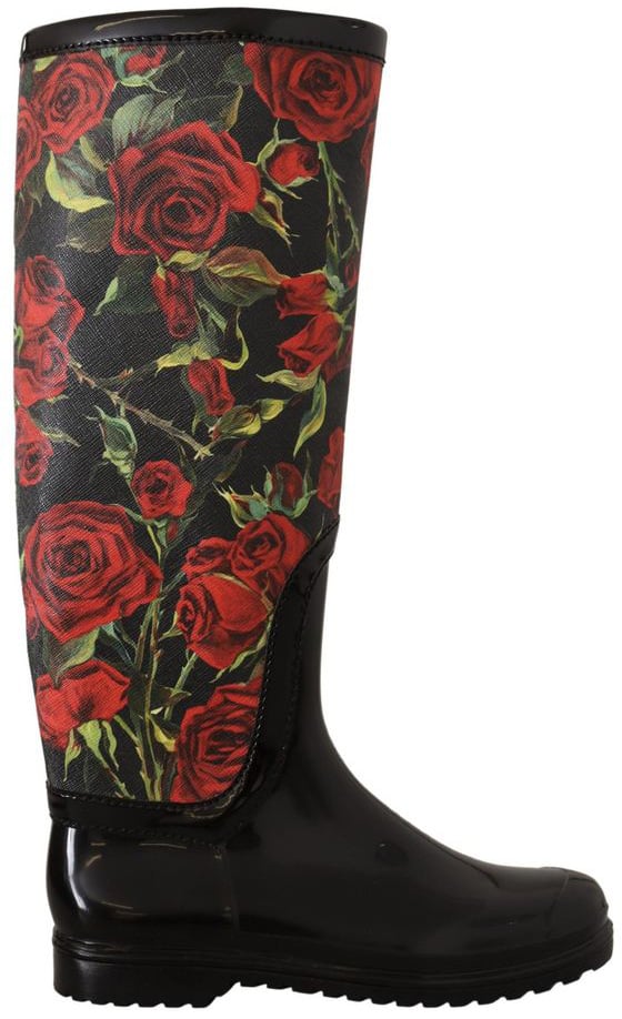 Dolce & Gabbana Black Polyvinyl Rain Boots