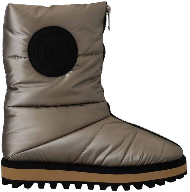 Dolce & Gabbana Silver Polyester Ankle Boots