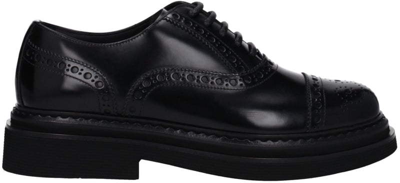 Dolce & Gabbana Black Leather Oxfords And Derbies