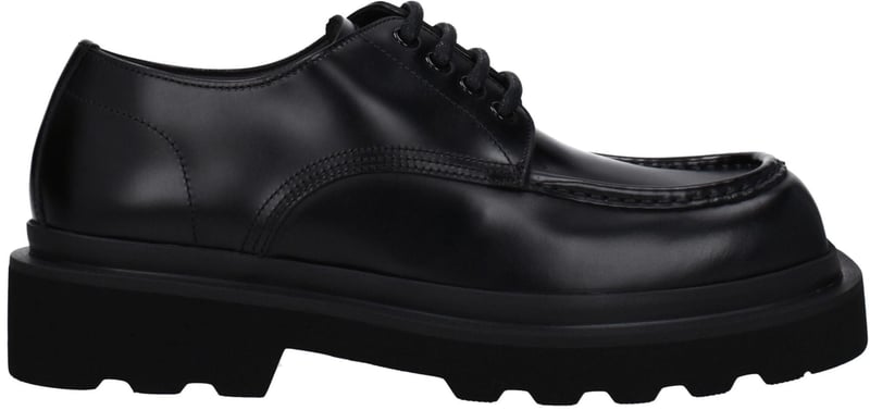 Dolce & Gabbana Black Leather Oxfords And Derbies