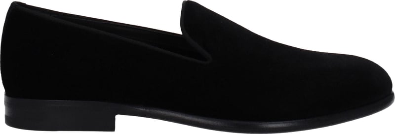 Dolce & Gabbana Black Velvet Slip-On Loafers