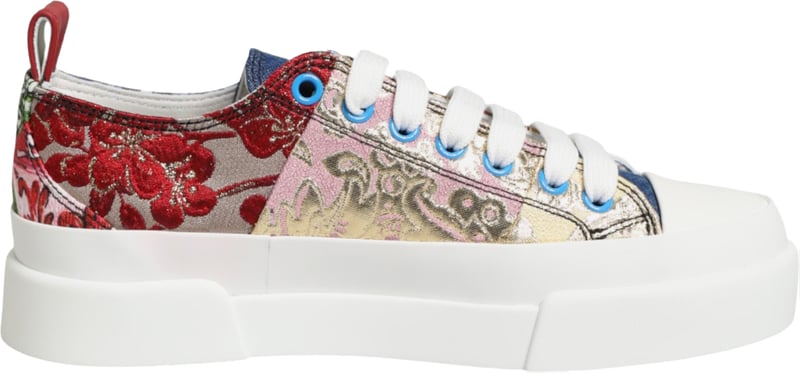 Dolce & Gabbana Multicolor Patchwork Low Top Sneakers Shoes