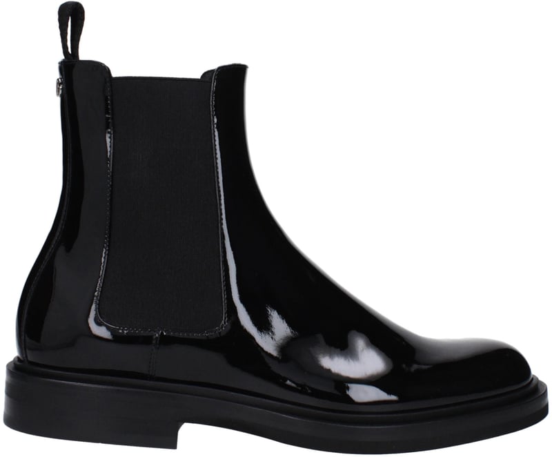 Dolce & Gabbana Black Leather Ankle Boots