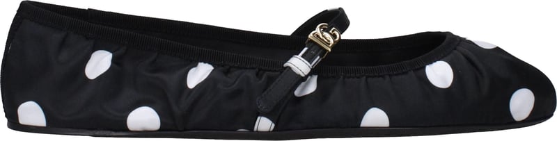 Dolce & Gabbana Black Fabric Ballet Flats