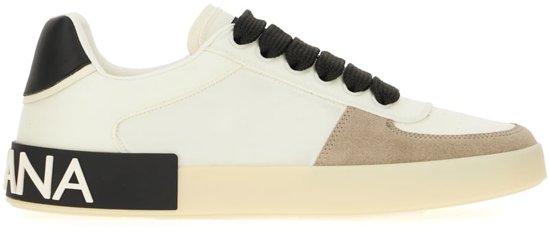 Dolce & Gabbana Multicolor leather and fabric Portofino sneakers