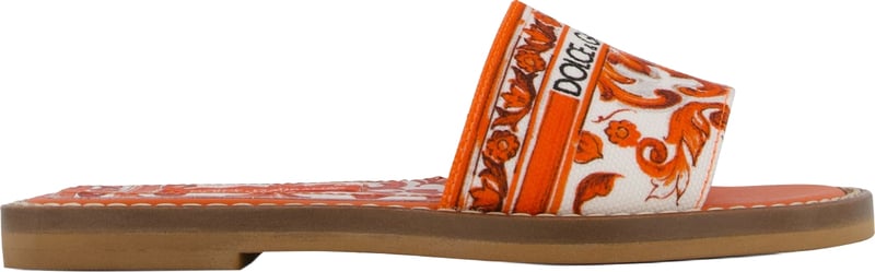 Dolce & Gabbana Kinder Meisjes Slippers In Oranje