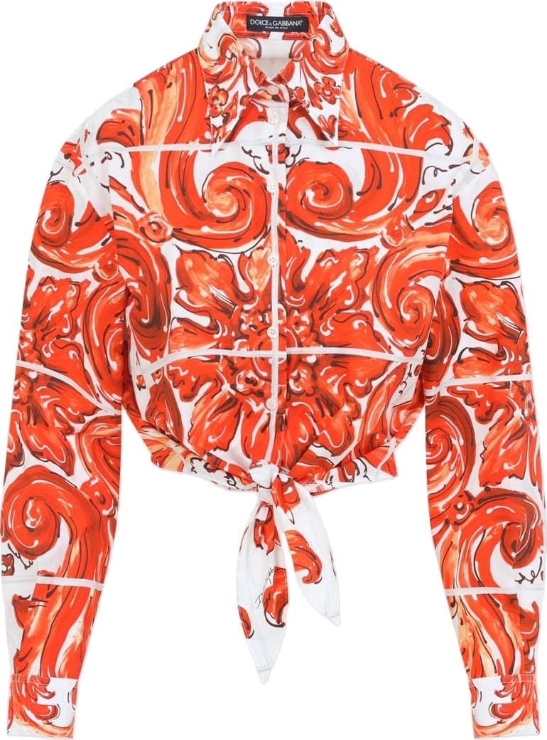 Dolce & Gabbana Popeline Maiolica Shirt