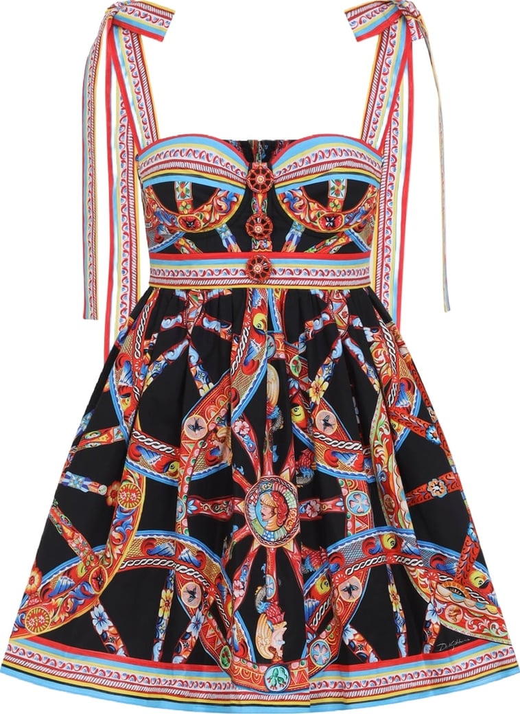 Dolce & Gabbana Popeline Carretto Mini Dress