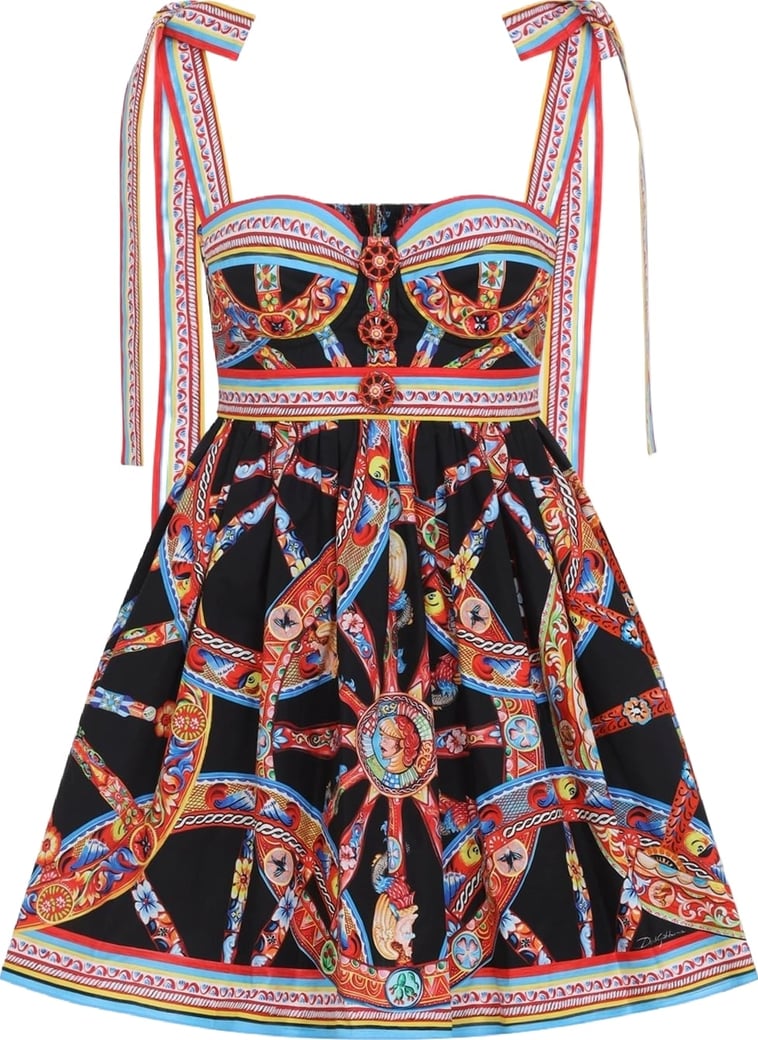 Dolce & Gabbana Popeline Carretto Mini Dress