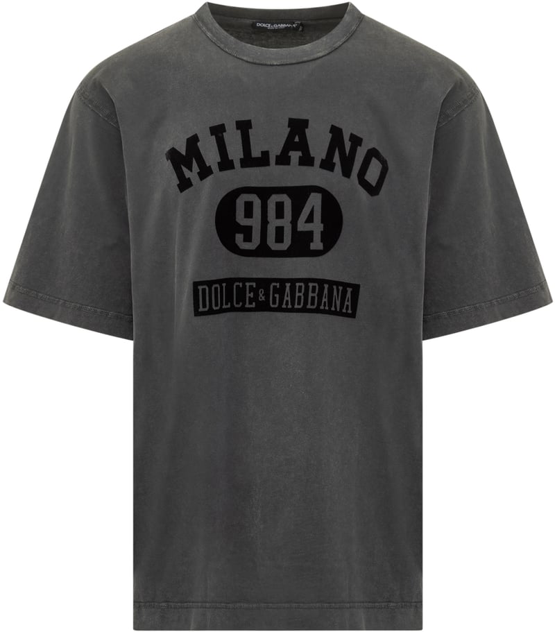 Dolce & Gabbana T-Shirt con Stampa Milano 984