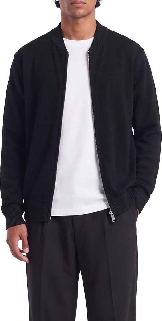 Ewald | Fine Zip Cardigan | Black