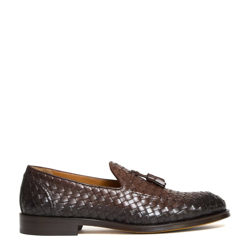 Tassel Moc Adler Woven Leather Loafers