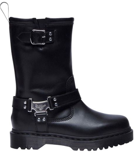Dr. Martens Black Leather Lace-Up Boots