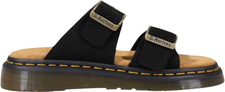 Dr. Martens Black Leather Flat Sandals