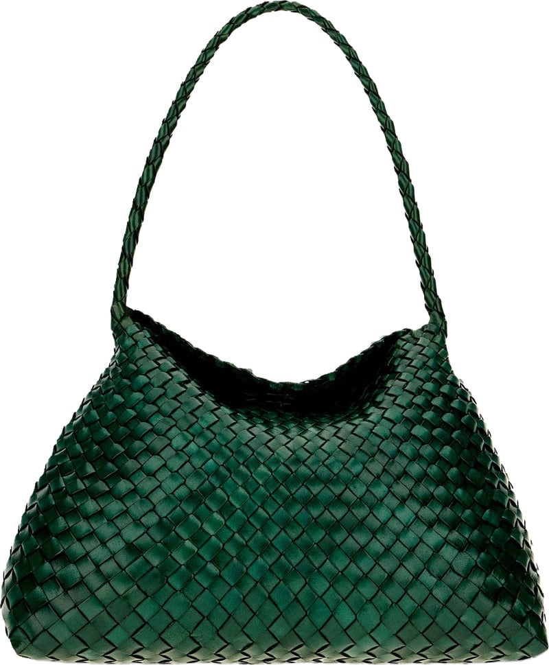 Dragon Diffusion Dark green leather Santa Maria shoulder bag