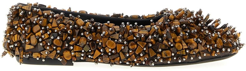 Dries Van Noten Brown Viscose Ballet Flats