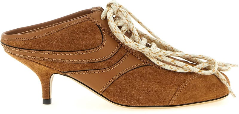 Dries Van Noten Brown Calfskin Platform Sneakers