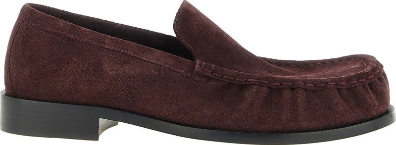 Dries Van Noten Bordeaux Calfskin Slip-On Loafers