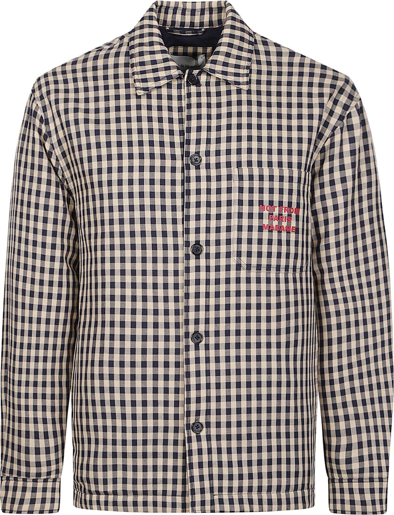 Classic Slogan Overshirt Brown