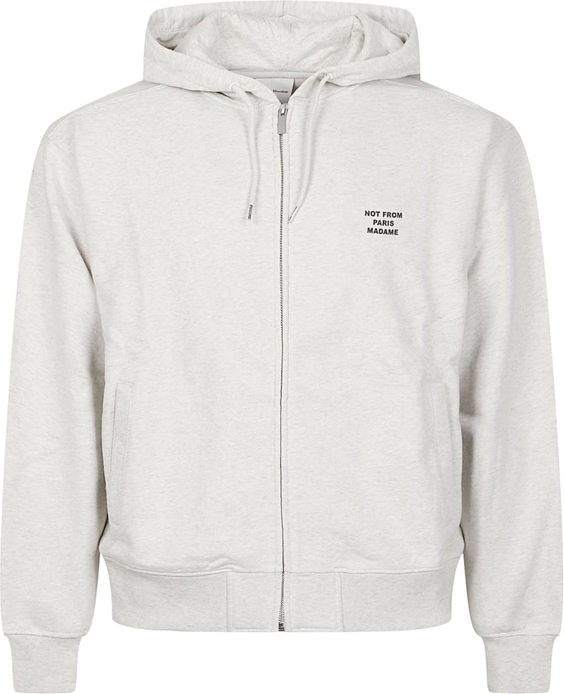 Slogan Full Zip Sweatshirt Grey