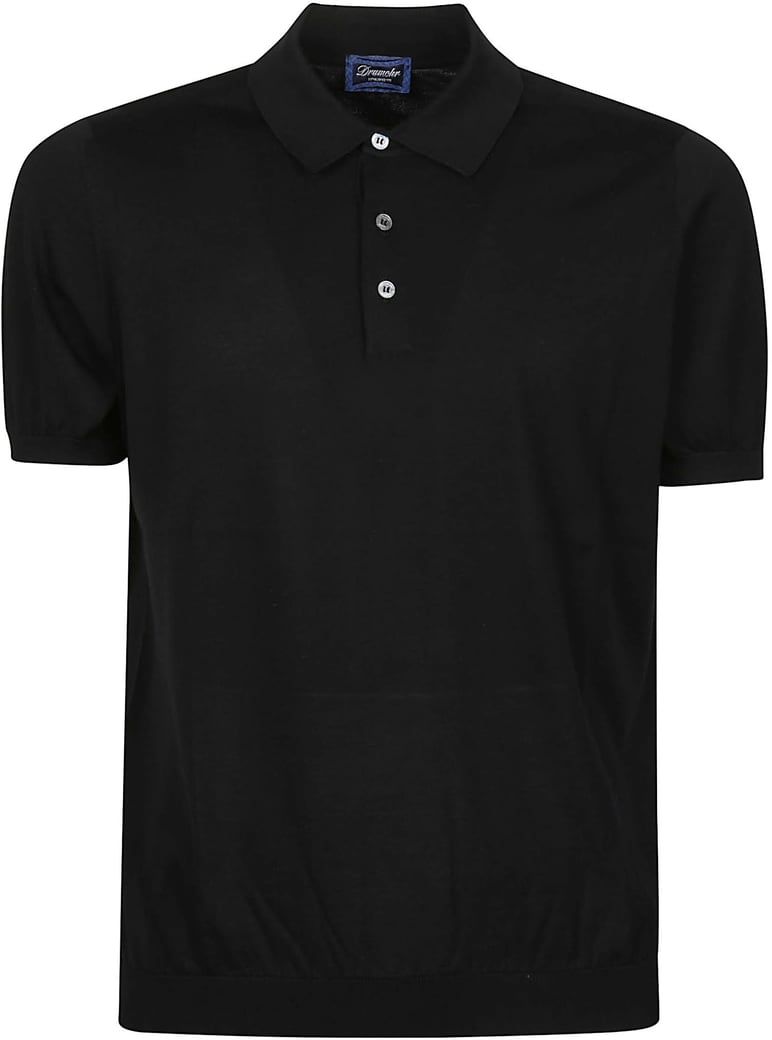 Short Sleeve Logo Polo Shirt Black