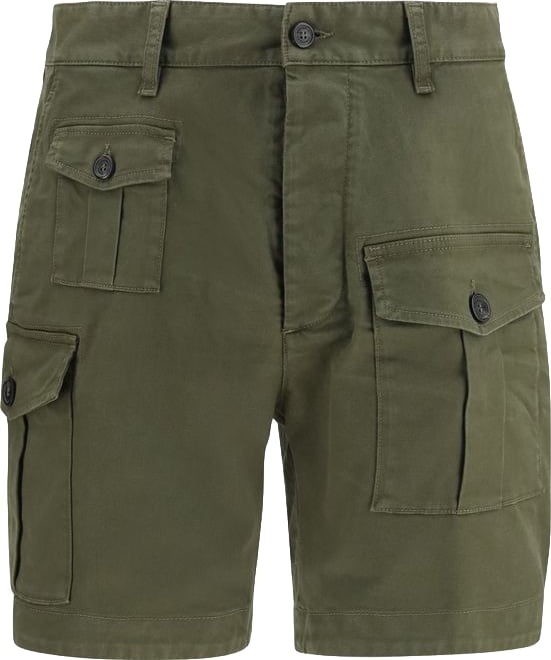 Dsquared² Bicolor Cotton Bermuda Shorts