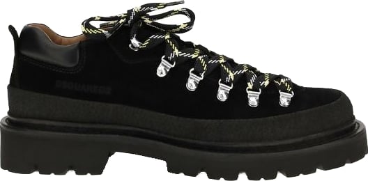 Dsquared² Black Calf Leather Bos Taurus Athletic Sneakers