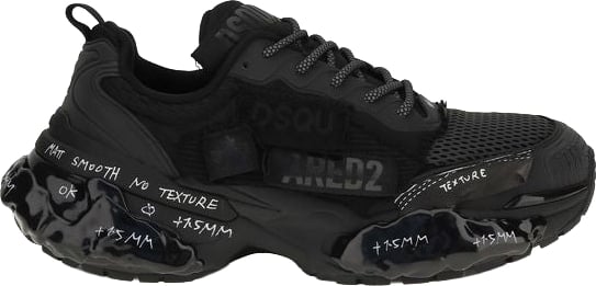 Dsquared² Black Polyester Athletic Sneakers