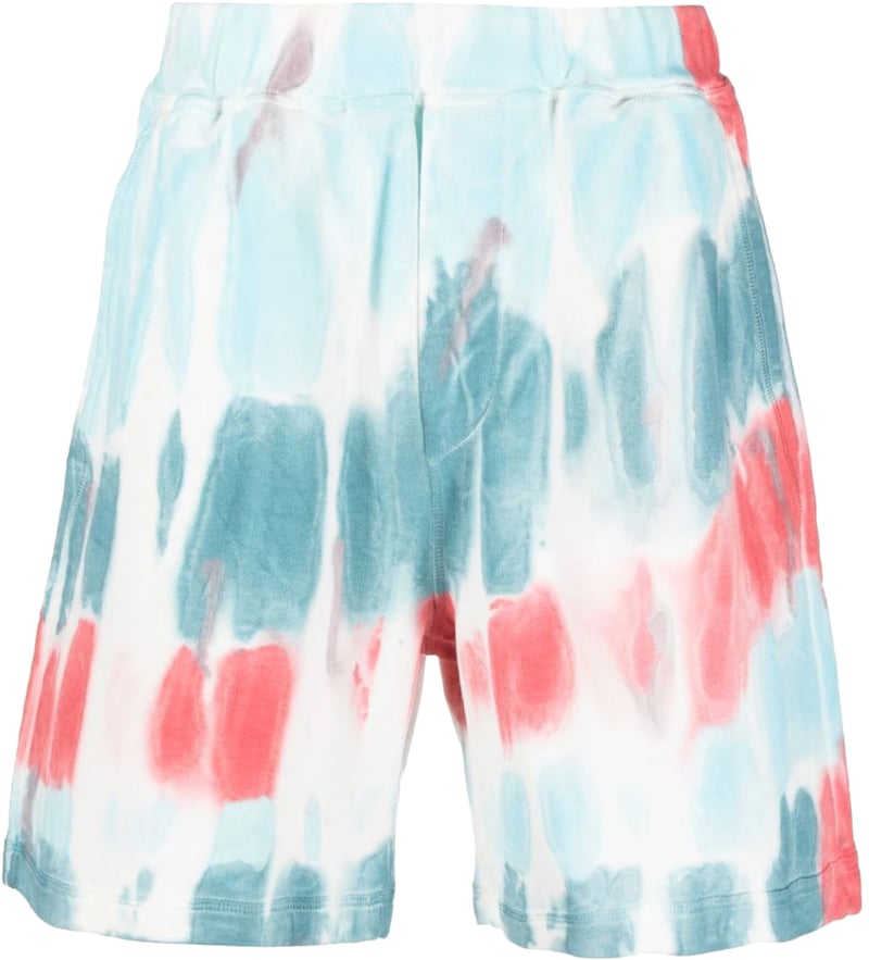 Tie Dye Distressed Relax Fit Shorts