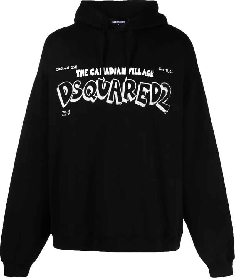 Canadian Village Logo Loose Fit Hoodie