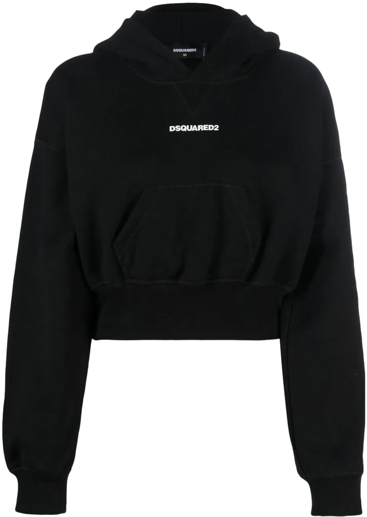 Attached Cap Cropped Hoodie