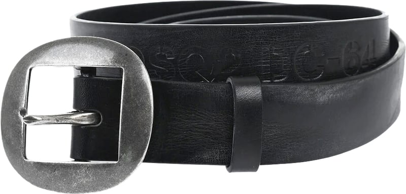 Logo Leather Buckle Belt
