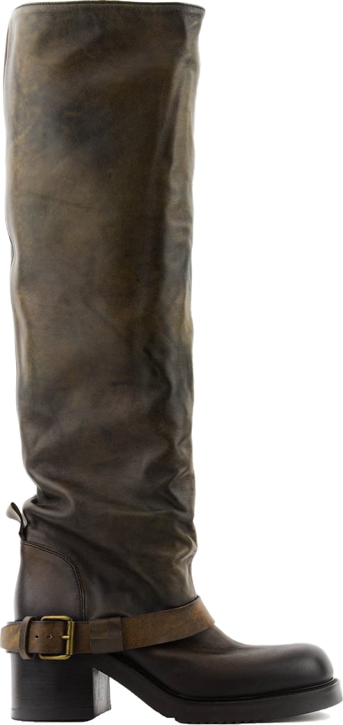 Hooded Biker Brown
