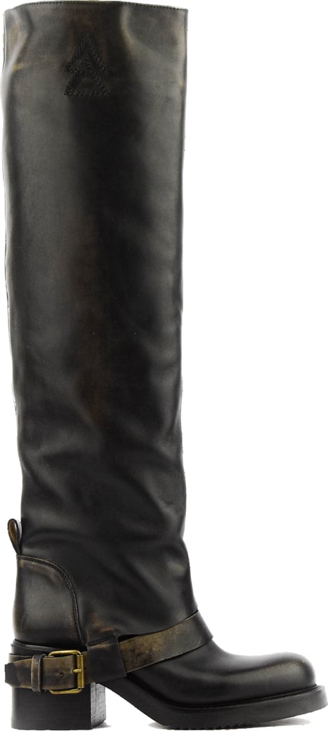Hooded Biker Vintage Black Brown