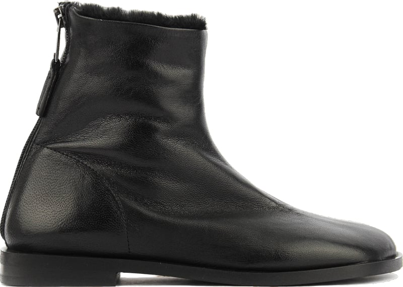 Fur Lined Bootie Black