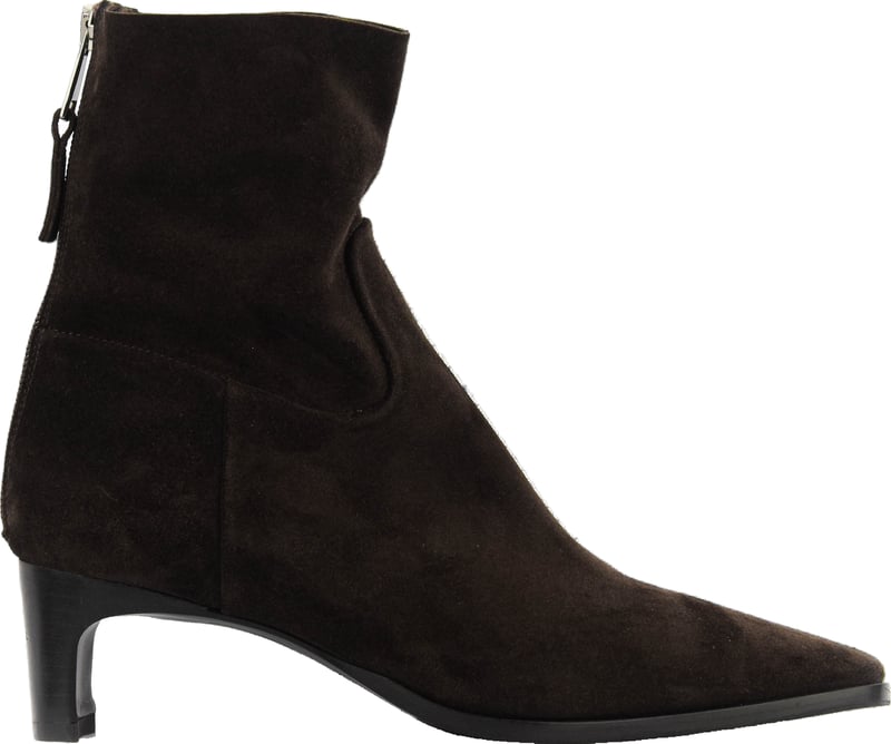 Short Bootie Dark Brown Suede