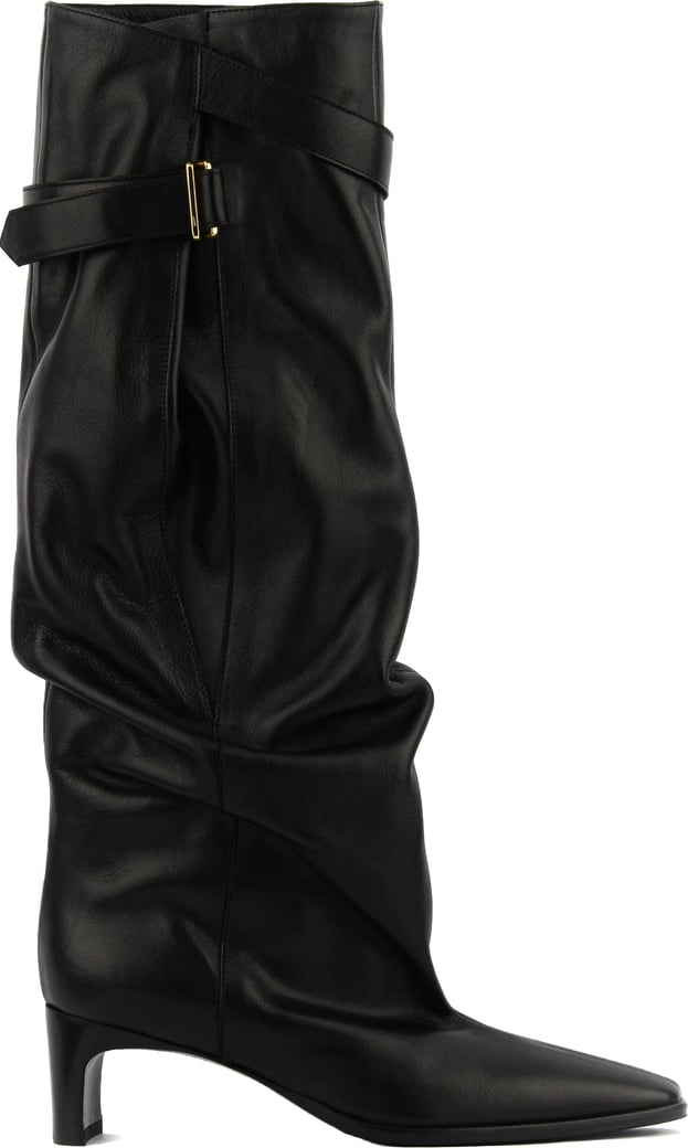 Slouchy Black Leather