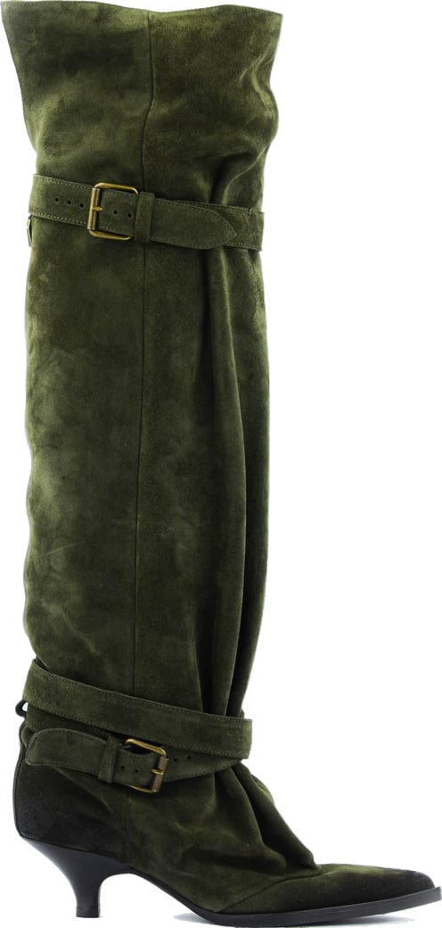 2 Buckle Slouchy Boot Queenie Green