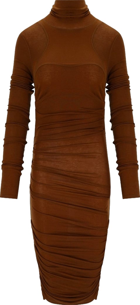 MIDI DRESS BROWN ELISABETTA FRANCHI