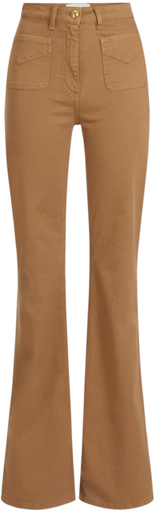 Jeans flare poches plaquées camel Daino Elisabetta Franchi Femme PJ 22N 6372 A16