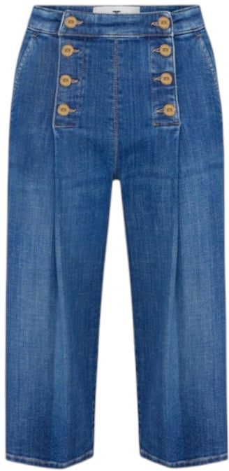 Bermuda jeans a pont brut délavé Elisabetta Franchi Femme PJ19N 006372 139